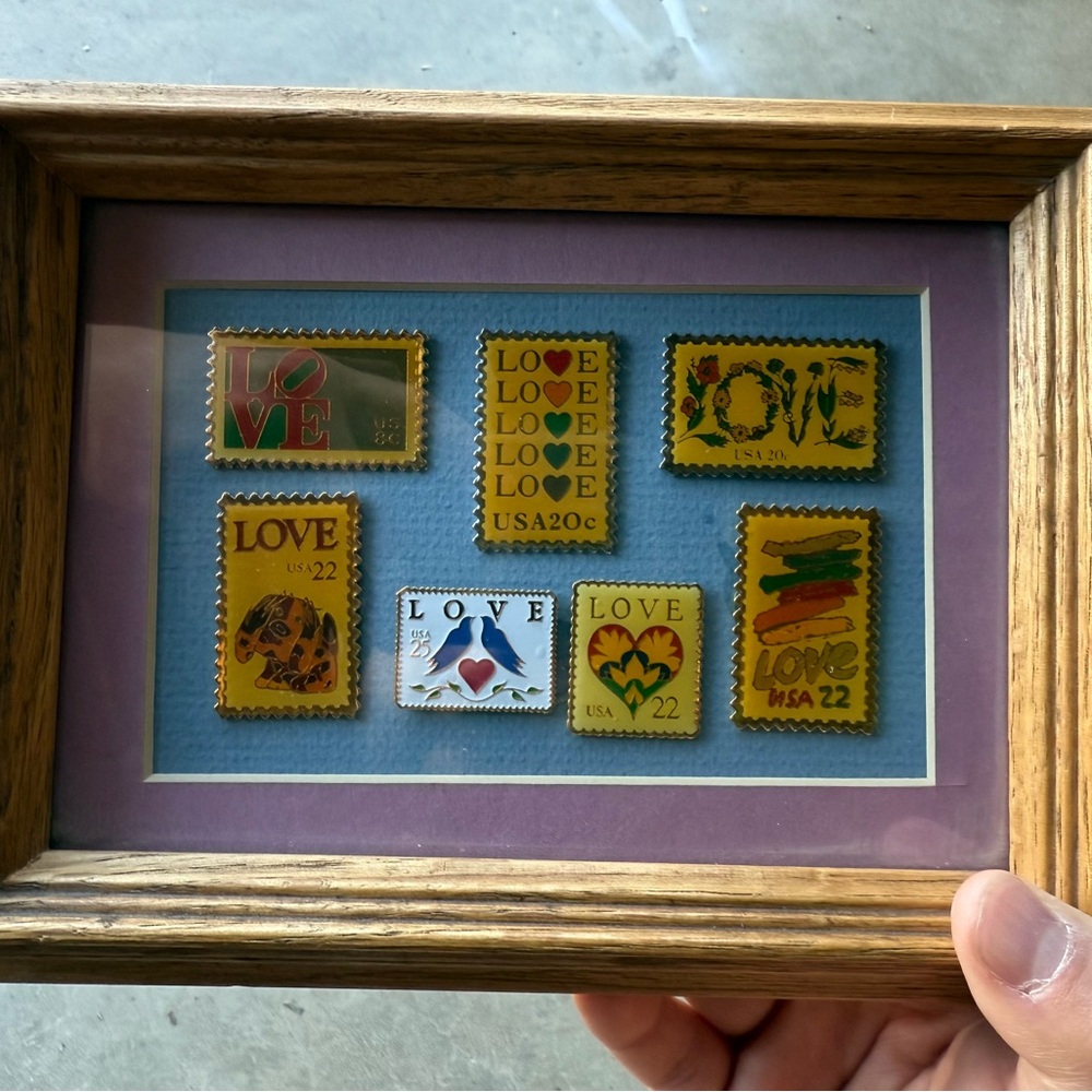 USPS Gold Love Stamp Pin Collection